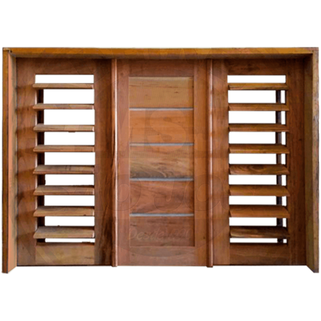 Janela Assoalho Com Friso De Alumínio e Lateral Brisa