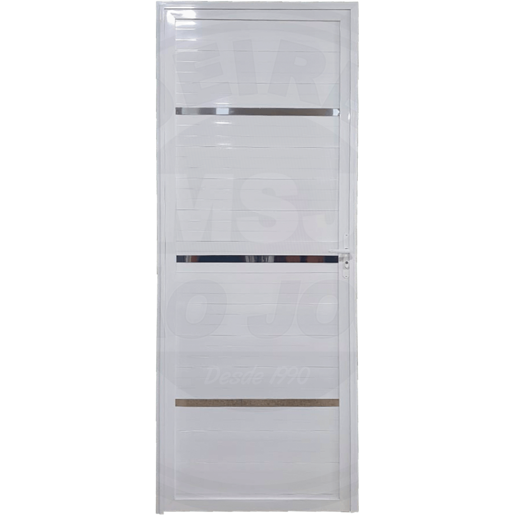 Lambril Liso Com Frisos De Aluminio e Fechadura