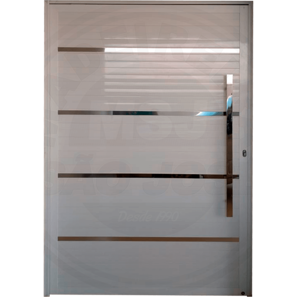 Lambril Liso Pivoltante Com Frisos De Aço