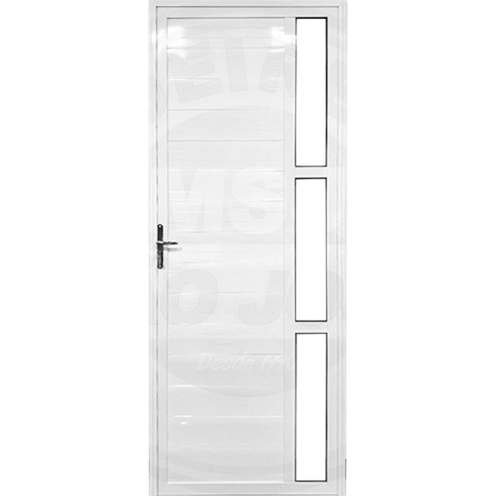 Porta De Aluminio Assoalho 3 Visores