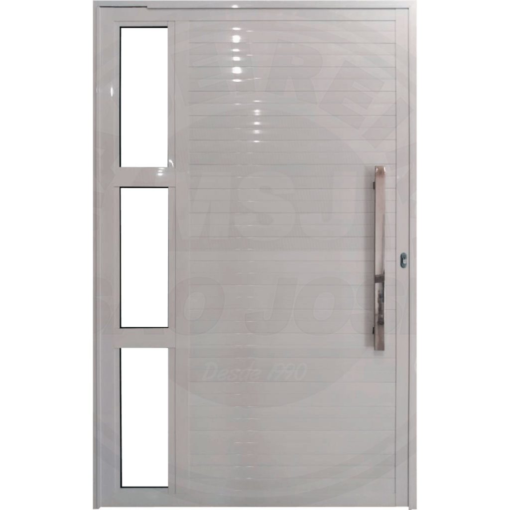Porta De Aluminio Com 3 Visores